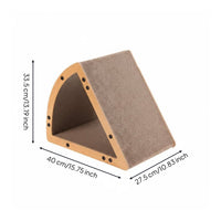 Triangle Cat Scratcher Multi-Functional Cardboard Cat Scratcher Less Mess Corrugated Scratching Pad