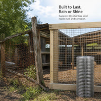 304 Stainless Steel Welded Wire Mesh Fence for Garden, Farm, Balcony, and Pest Control