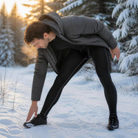 Men's Thermal Underwear Set, Fleece Lined Compression Base Layer for Winter Sports