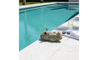 Waterproof Floating Rhino Statue Long-Lasting Outdoor Decoration Small for Aquarium