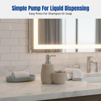 Resin Vertical Stripe Lotion Bottle, Modern Minimalist Pump Dispenser, Hotel, Guesthouse, Bathroom