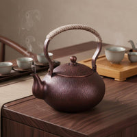 Heat-Resistant Handle Handmade Copper Tea Pot Gift Option Handmade Copper Tea Kettle for Stovetop
