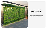 Artificial Ivy Fence Roll Realistic Look Faux Ivy Privacy Fence Easy to Install Fake Leaf Privacy Hedge for Balcony, Patio
