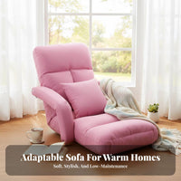 Removable and Washable Cover Adjustable Backrest Lounger Comfortable Armrests Adjustable Padded Lounger Multi-Functional Lazy Sofa Ergonomic Support for New Mothers, Students, Young Adults, Bay Window, Nursing, Living Room, Small Apartments