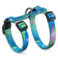 Adjustable Cat Harness and Leash Set, Escape Proof Nylon Vest Harness for Cats, H-Style Kitten Outdoor Gear, No Pull Small Pet Walking Supplies