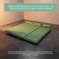 Textured Automatic Inflatable Sleeping Pad Soft Textile Camping Sleeping Pad Portable Extra Thick for Outdoor Use