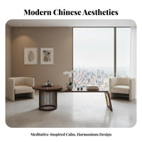 Gongfu Tea Ceremony Table Tranquil Aesthetic Home Furnishing Modern Chinese Design Household Furniture for Office Managers, Living Room, Reception Area