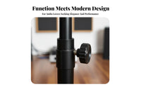 Heavy Duty Metal Construction Bookshelf Speaker Stand Shock Absorbing Bookshelf Speaker Floor Stand Vibration Reduction Easy Assembly for Audiophiles, Home Theater Enthusiasts, Music Producers