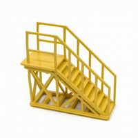 HO Scale Model Stair DIY Railway Diorama Walkway Model Stair with Railing 3D Printed Scenery Kit Unpainted