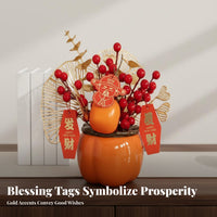 Fortune Fruit Table Decor Festive Atmosphere Chinese New Year Good Luck Ornament Traditional Symbols Chinese New Year Decoration Kit for Entryway