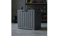 Outdoor Storage Box Resin Storage Box with Hinged Lid Sturdy Furniture for Backyard