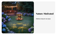 Solar birds Feeder lighting Solar Powered Waterproof Decorative Projection Lantern for Yard, Patio