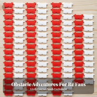 120 Pieces Road Barrier Interlocking Road Barrier Realistic Detail Layout Accessory for Remote-Control Car Tracks