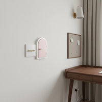 Door Shaped Outlet Cover Cute Switch Surround Frame 3D Light Switch Sticker for Girls, Kids, Nursery, Bedroom