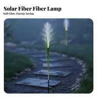 Waterproof LED Fiber Light-Transmitting Grass Light Solar Powered Decorative Grass Ground Light for Garden, Patio, Pathway