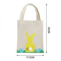 Easter Bunny Easy-Carry Tote-Carry Handle Cuddly Tail Bunny Bag Soft Material children's Treats Tote for Children, Young Children, Gift Giving