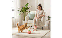 Wobble Cat Toy with Wand Wobbling Cat Wand with Floor Base Self-Playing Flexible for Cats, Home