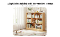 Floor-Standing Cubby Organizer with Doors Multifunctional shelving unit Simple Design Storage Cabinet Space-Saving for Families, Homeowners, Living Room, Bedroom, Home Office, Entryway