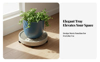 Flower Pot Tray with Wheels Indoor & Outdoor Use Pot Mover with Wheels Easy to Clean Wheeled Planter Saucer for Seniors, Garden, Living Room, Office