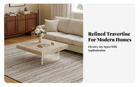 Zen-inspired aesthetic Travertine Drum Table Natural Stsingle Texture Household Furniture Modern Minimalist long-lasting Design for Homestay Owners, Homeowners, Interior Designers, Living Room, Reception Area, Hotel Lobby, Home Office