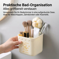 Bathroom Organizer Wall Storage, No-Drill Bathroom Shelf Basket, Modern Minimalist Wall Box for Pull-Out Tissues, Multifunctional with Print