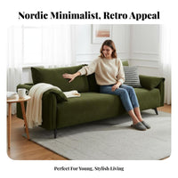 Mid-20th Centuryera Modern Design Corduroy Two-Seater Retro visual design Living Room Furniture High-Resilience pads Loveseat Sturdy and long-lasting for Apartment Dwellers, partners, homeowners, Small Space, Guesthouse