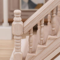 Wooden Dollhouse Staircase Stepped Design Dollhouse Stairs Smooth Finish Miniature Staircase