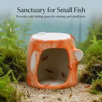 Aquarium Ceramic Hideaway Decor for Fish, Shrimp, and Turtles