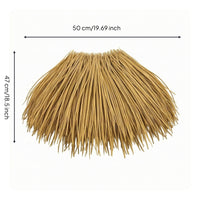 Easy to Install Artificial Thatch Strip Dense Synthetic Grass Panel with Mounting Band Tropical Synthetic Thatch Rustic for Landscaping