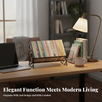 L-Shaped Bookend Space-Saving Book Holder Multi-Functional Desktop Organizer for Office Workers, Librarians, book rack, Study Room, Library