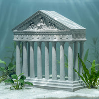Classical Greek Temple Ornament Stone-Look Temple Model Classic Building Sculpture Ancient for Tabletop