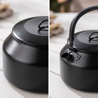 Camping Kettle Stainless Steel Kettle with Heat-Resistant Handle Boiling Water Pot Portable for Campers, Outdoor Cooking, Picnic