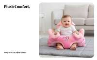 Anti-Rollover Design creatureShaped Sitting Coach Spinal Support Soft Fabric Creature Learning Chair Sit-up Training Aid Baby Floor Seat Removable and Washable for Infants, Toddlers, New Moms, Nursery, Playtime, Indoors, Living Room