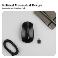 Wide Compatibility Type-C Wireless Plug and Use USB C Wireless Lightweight Pointing Device Ergonomic Design for Apple Laptop Users, Office Workers, Travelers, Travel, School, Home
