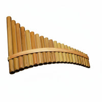 Bamboo Panpipes with Case 22 Bamboo Panpipes Curved for Instrumentalists