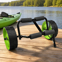 Foldable Kayak Cart Portable Kayak Cart with Strap Long-Lasting Dolly with Kickstand Stable for Paddlers, Shoreline