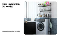 No-Drilling Required over Washing Machine Shelf Space Saving over Washer Storage Rack Easy Assembly Washing Machine Storage Shelves Rust-Proof for Apartment Dwellers, Homeowners, Students, Small Areas, Dormitory, Balcony, Kitchen