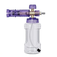 Car Cleaning Foam Sprayer for Professional Car Wash, Transparent Lavender Alloy Foam Lance with 1/4" Quick Connect, 1000ml Wide Mouth Bottle
