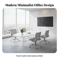 Oval Conference Table Modern Design Oval Boardroom Table Nordic appearance Office Furniture for Corporate groups, Business Professionals, Meeting Room
