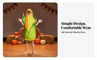 Corn Costume 3D Digital Print Corn on the Cob Costume Realistic Design for Halloween, Gatherings, Stage Performance