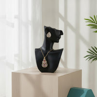 Matte Black Necklace Display Bust Resin Display Bust with Base Simple Necklace Organizer Balanced for Jewelers