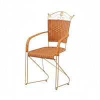 Bouncing Design Cantilever Chair Breathable Weave Woven Armchair Reinforced Frame Seating Furniture Soft & Comfortable for Office Workers, Students, Balcony, Living Room, Bedroom, Garden