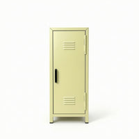 Desktop Storage Cabinet Metal Mini Locker Cabinet with Single Door Compact Narrow for Office, Vanity