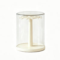 Stackable Display Case Clear View Rotating Keychain Display Dustproof Transparent Hanging Charm Organizer for Desktop