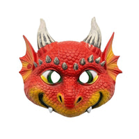 Dragon Mask Lightweight Dragon Mask with Horns Realistic Soft for Cosplayers, Cosplay, Costume Parties