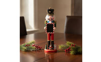 Nutcracker with Message Board Decorative Nutcracker with Blackboard Collectible Holiday Decoration for Mantel, Entryway