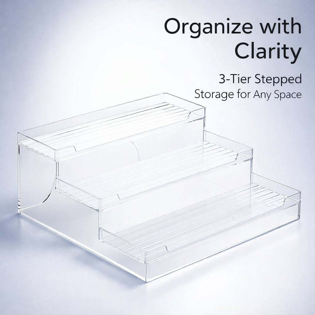 Cupboard Organisers Seasoning Organizer, 3 Tier Freestanding Condiment Rack, Kitchen Counter Storage, Countertop