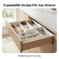 Expandable Cutlery Divider Large Capacity Expandable Utensil Divider for Bedroom