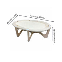 Elevated Cooling Pet Bed Detachable and Washable Raised Pet Bed Sturdy Frame Elevated Cat Hammock for Summer