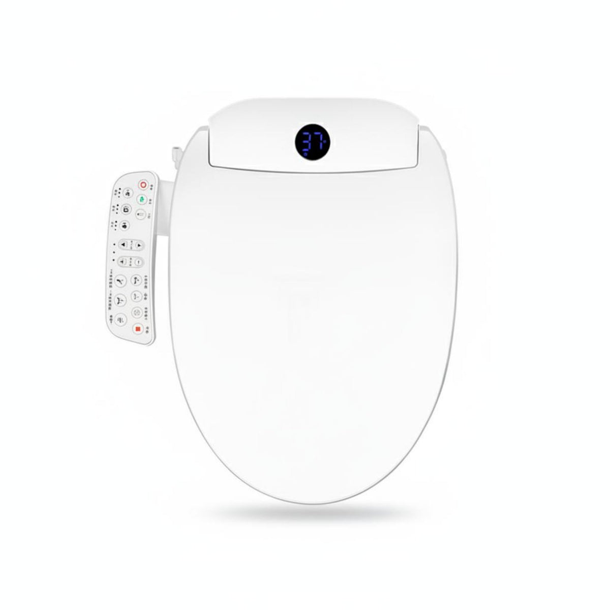 Wireless Controller Control Electric Bidet Toilet Seat Waterproof Heated Bidet Toilet Seat Adjustable Temperature Night Light
